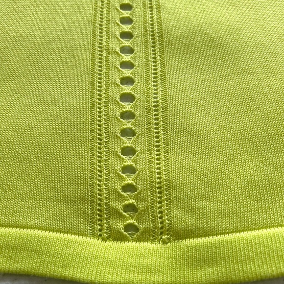 NWT CYRUS Short Sleeve Silky Knit Open Cardigan in Chartreuse Size M - Picture 7 of 16